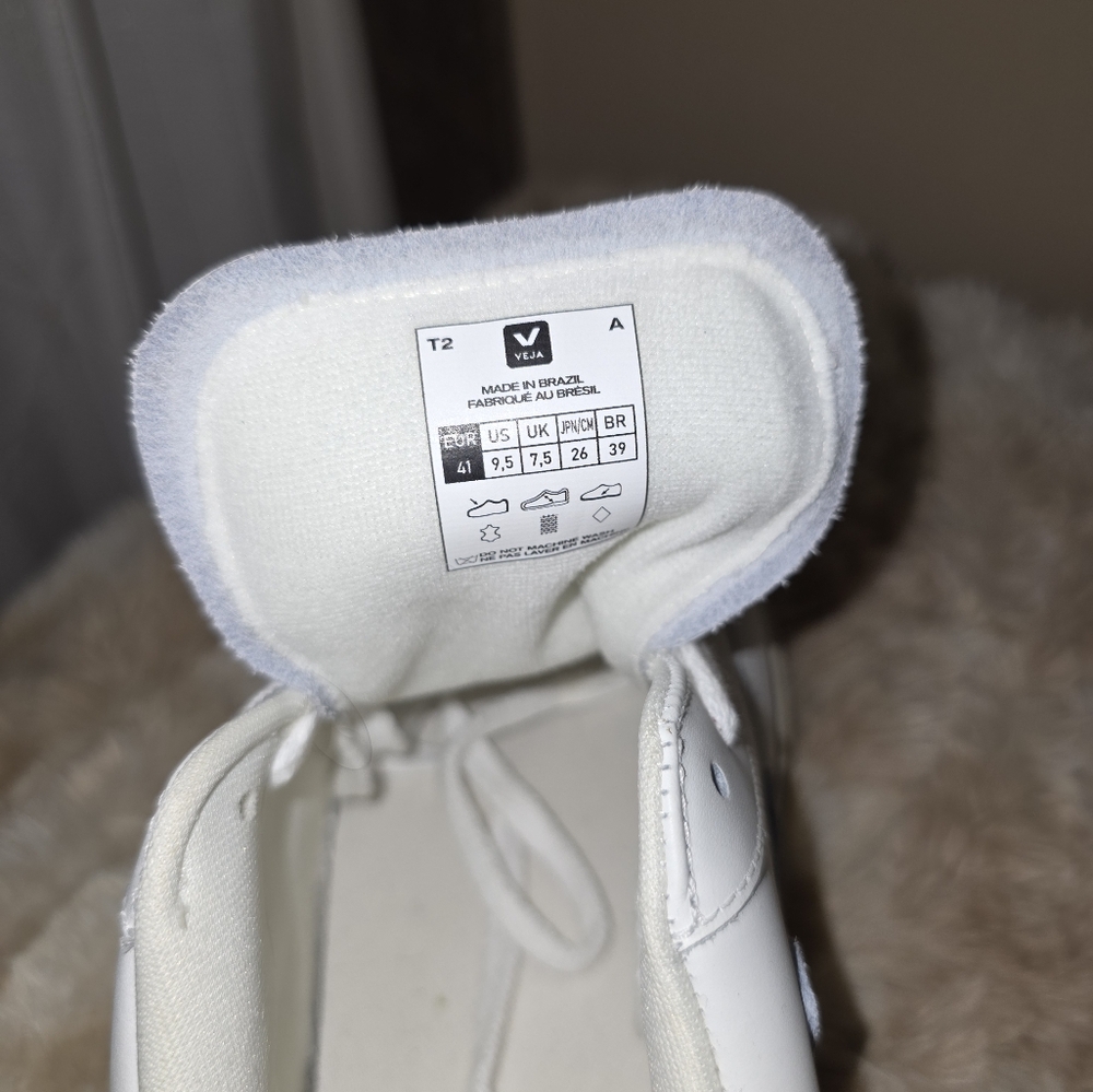 Veja White and Light Blue Athletic Shoes - Picture 6 of 11